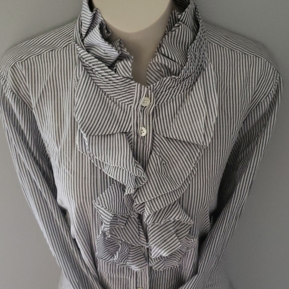J. Crew Tops - J. Crew tuxedo button down blouse